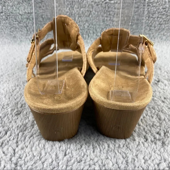 VIONIC RADIA CORK Wedge Sandals Slides Slip On Adjustable Straps Buckle Womens 9 - Picture 5 of 13